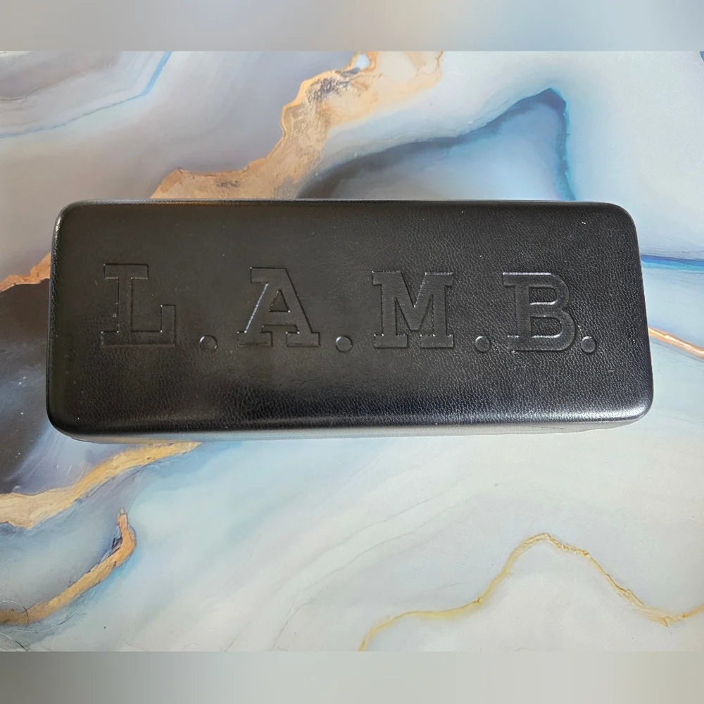 L.A.M.B. •Black Leather Eye Glass Case